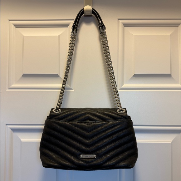 Rebecca Minkoff Edie Crossbody Black/Silver - Picture 4 of 9